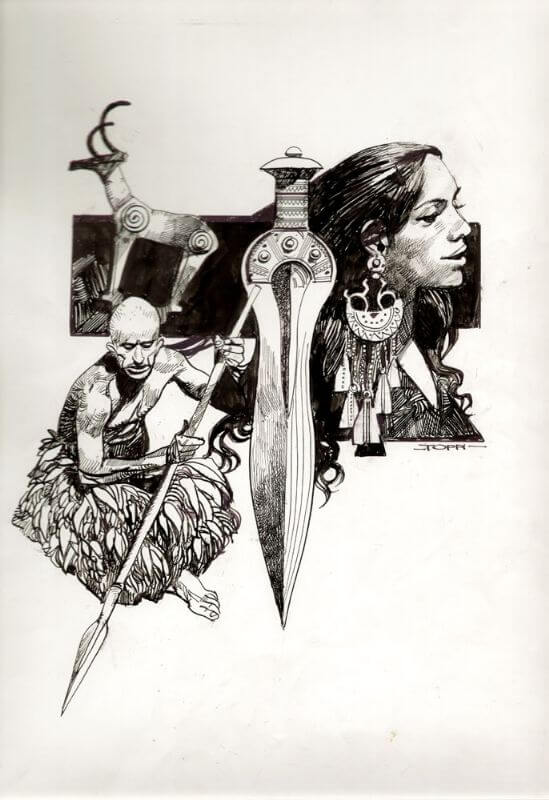 Sergio Toppi's visual Art Il bronzo Comic Art