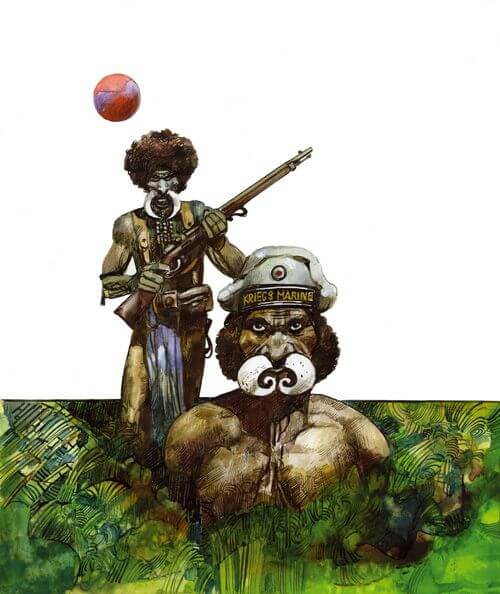 Sergio Toppi's visual Art Ile Pacifique