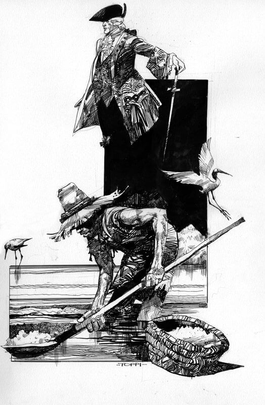 Sergio Toppi's visual Art Italian Masters of Comic Art @ scott eder gallery