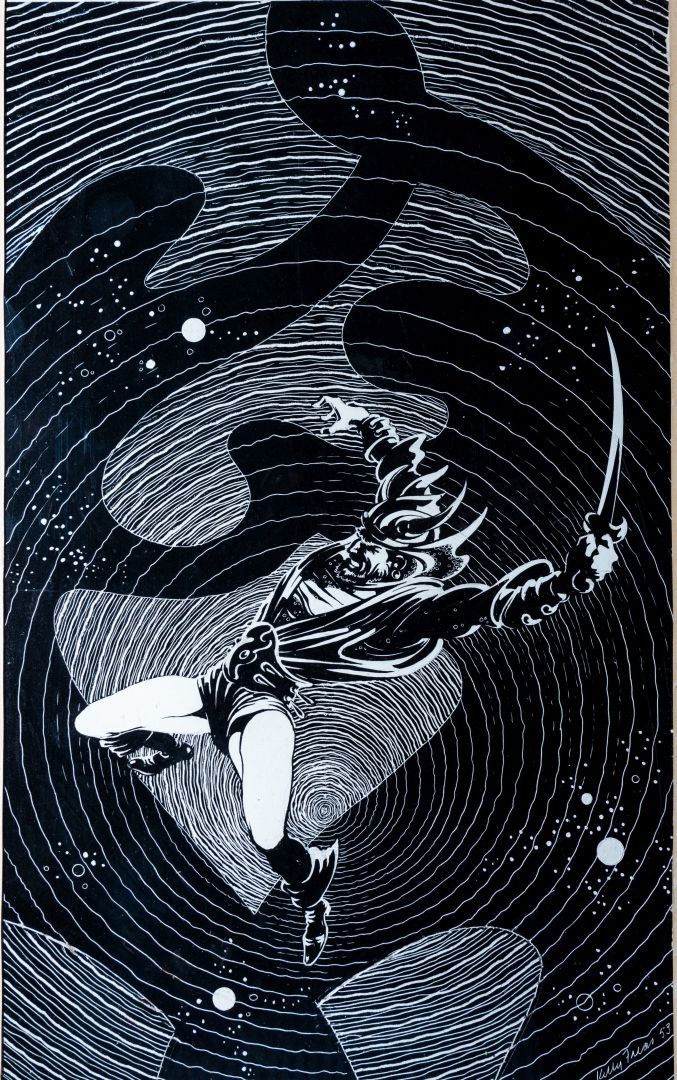 Kelly Freas's visual Art Kelly Freas - Scratch Board (1953) - Please help identify source.