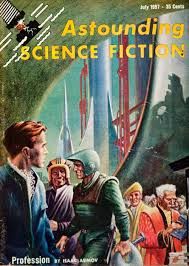 Kelly Freas, ASF 54-03, Immigration by Clifford D. Simak.