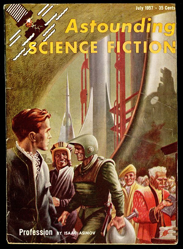 Kelly Freas, ASF 55-02, Time Crime (Paratime Police) by H. Beam Piper.