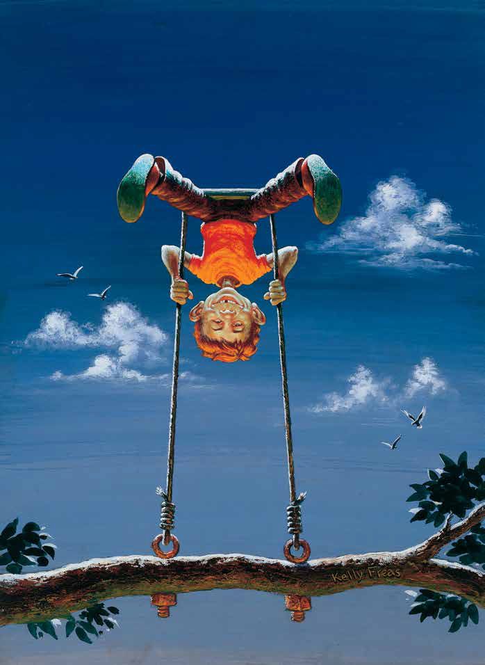 Kelly Freas's visual Art Kelly Freas, Alfred E. Neuman playing hooky 1960.