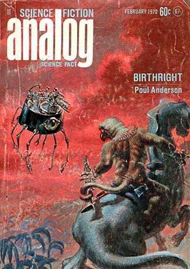 Kelly Freas's Covers Art Kelly Freas, Analog 70-02, Birthright by Poul Anderson.