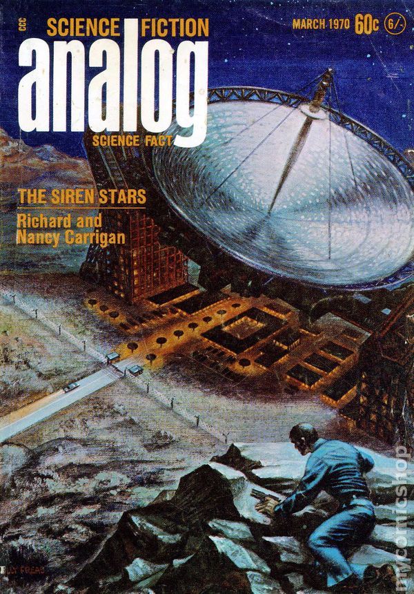 Kelly Freas's Covers Art Kelly Freas, Analog, 70-03, The Siren Stars by Richard and Nancy Carrigan.