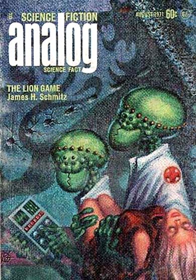 Kelly Freas's Covers Art Kelly Freas, Analog 71-08, The Lion Game by James H. Schmitz.