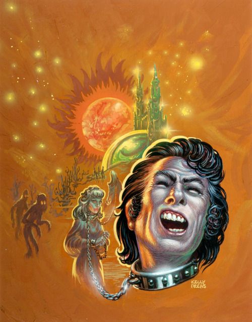 Kelly Freas's visual Art Kelly Freas, Falling Toward Forever by Gordon Eklund 1975.