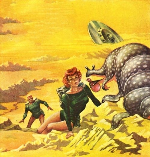 Kelly Freas's visual Art Kelly Freas, Fantastic Universe 56-04, The Lair Of The Phoenix.