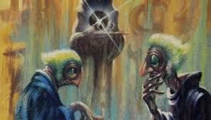 Kelly Freas's visual Art Kelly Freas, Galileo: Magazine of Science Fiction 79-09, cropped cover art.