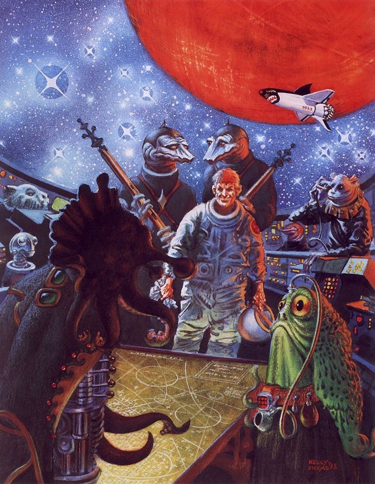 Kelly Freas's visual Art Kelly Freas, He says he's from where?---1993.