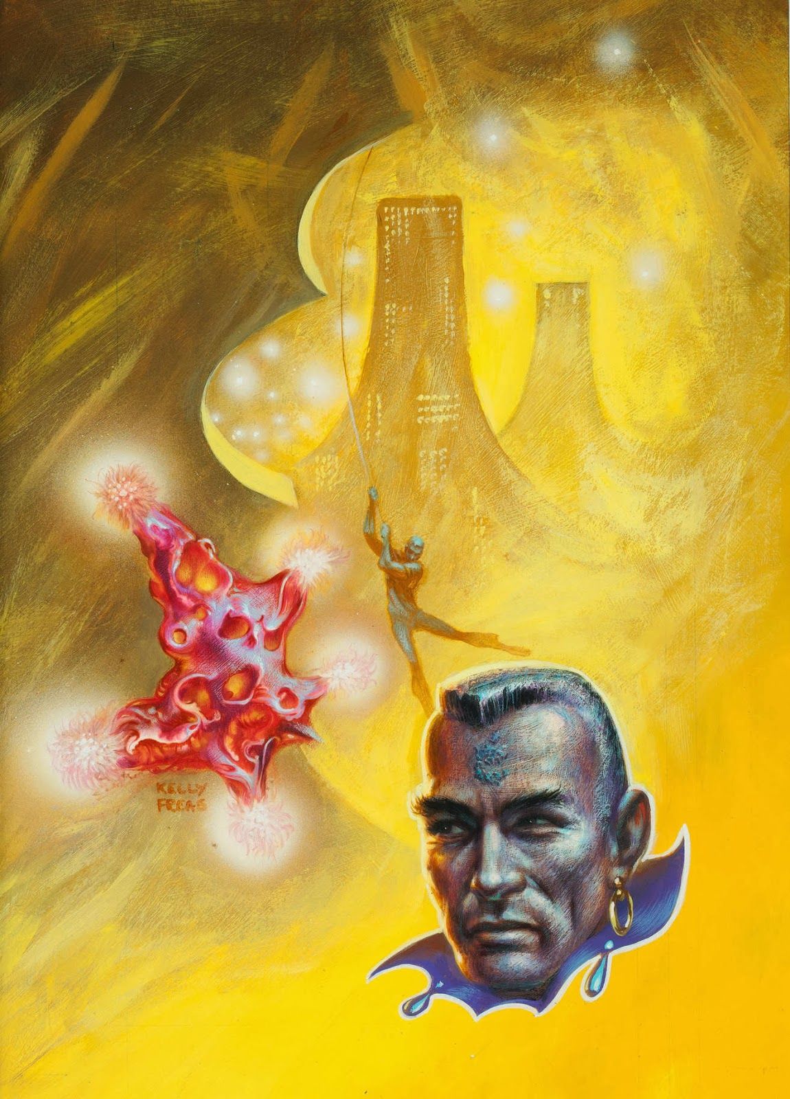 Kelly Freas's visual Art Kelly Freas, Master of the Stars by Robert Hoskins 1976, Laser Books #40.