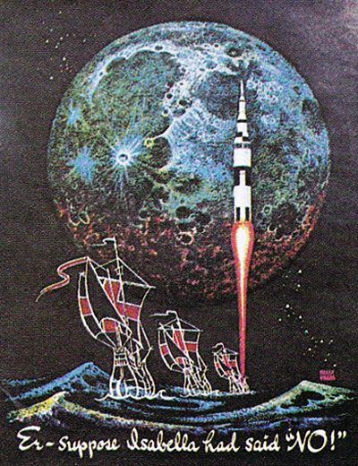 Kelly Freas's visual Art Kelly Freas, NASA poster.