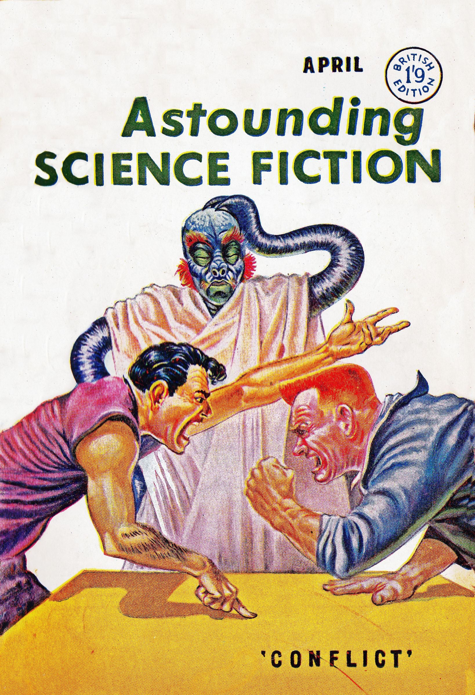 Kelly Freas's Covers Art Kelly Freas, Nativity, 59-04 British edition of Astounding SF 59-01 (US).