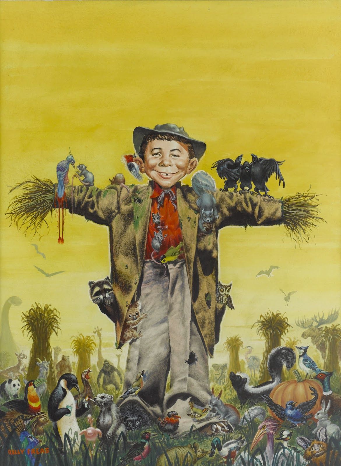 Kelly Freas's visual Art Kelly Freas, Scarecrow a la Alfred E. Neuman.