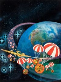 Kelly Freas's visual Art Kelly Freas, Spaced-Out Airbrush, Jerry's Art-O-Rama art supply catalog.