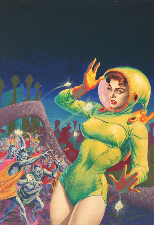 Kelly Freas's visual Art Kelly Freas, Super-Science Stories 57-08.