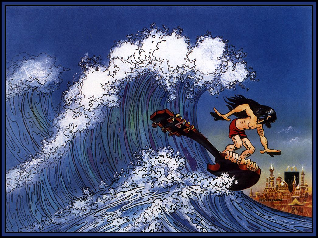 Kelly Freas's visual Art Kelly Freas, Surfing to Mecca.