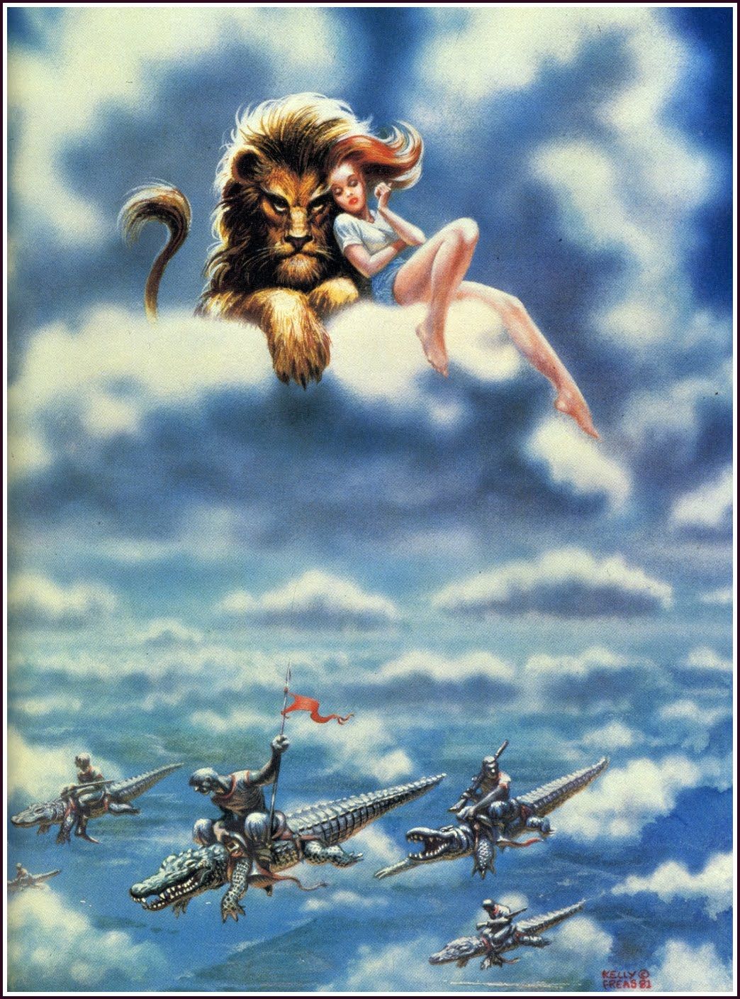 Kelly Freas's visual Art Kelly Freas, The Dimensioneers by Doris Piserchia 1982, DAW Books.