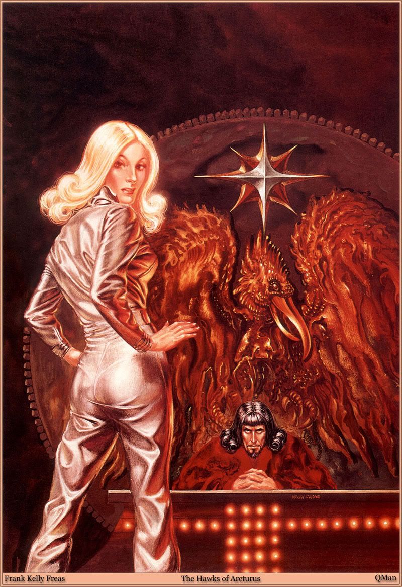 Kelly Freas's visual Art Kelly Freas, The Hawks of Arcturus by Cecil Snyder III 1974 DAW Books.