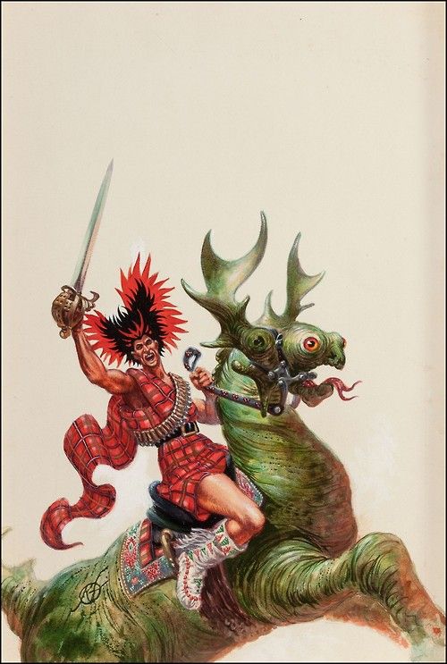 Kelly Freas's visual Art Kelly Freas, The Space Barbarians by Mack Reynolds, Ace 77710, 1969.