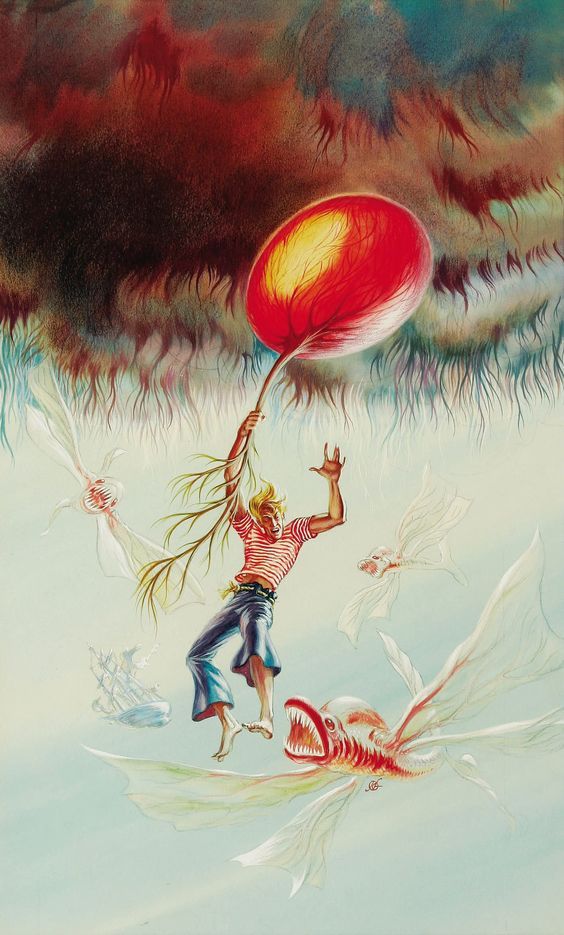 Kelly Freas's visual Art Kelly Freas, The Wind Whales of Ishmael by Philip Jose Farmer, 1971.