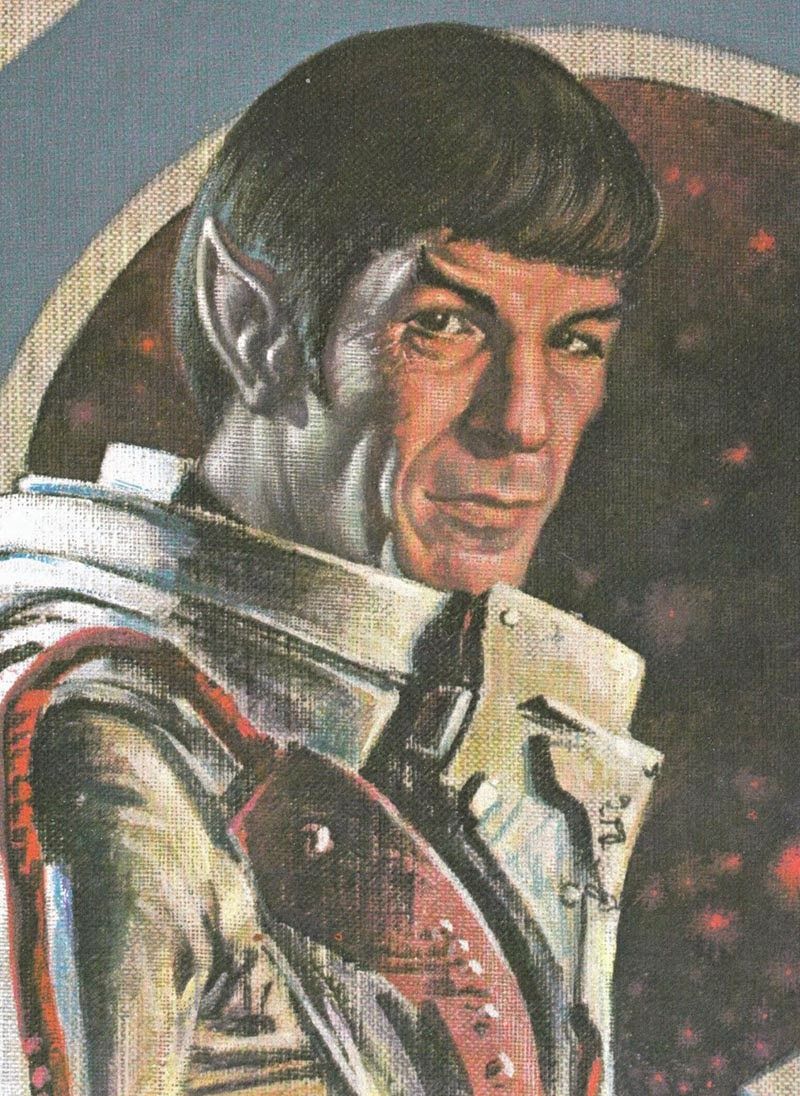 Kelly Freas's visual Art Kelly Freas, detail of Spock portrait.