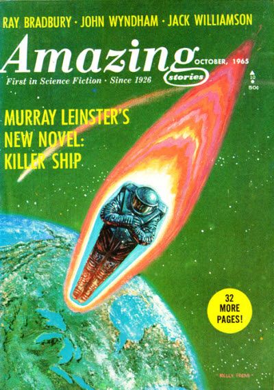 Ed Valigursky Amazing Stories Covers Art Kelly Freas' first cover for Amazing Stories (65-10).