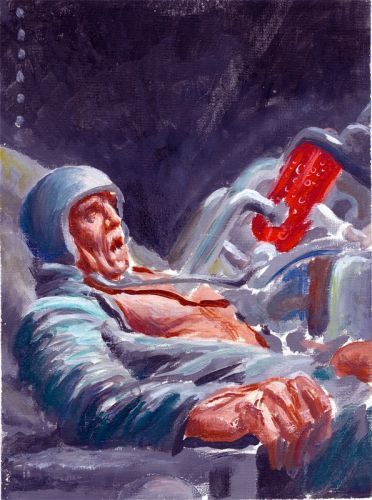 Kelly Freas's visual Art Kelly Freas, prelim for Future SF 54-10.