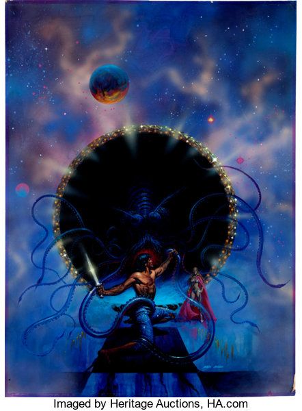 Ken Barr, Pawn of the Omphalos by E.C. Tubb, Fawcett, 1980.