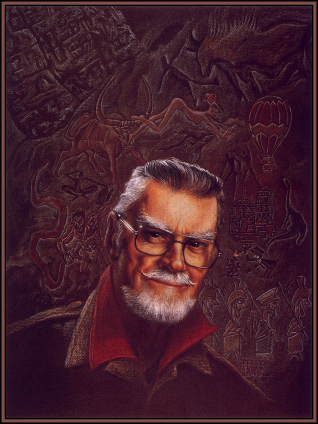 Kelly Freas's visual Art L. Sprague de Camp by Frank Kelly Freas.