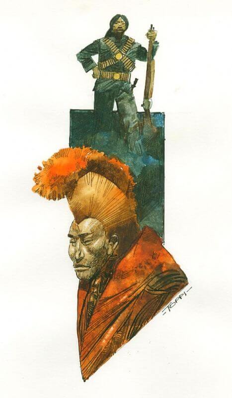 Sergio Toppi's visual Art La collana di Padmasumbawa  back cover - Sergio Toppi Comic Art