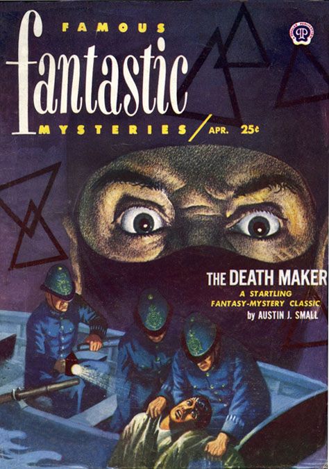 Lawrence Sterne Stevens's Covers Art Lawrence Sterne Stevens, FFM 52-04, The Death Maker by Austin J. Small.