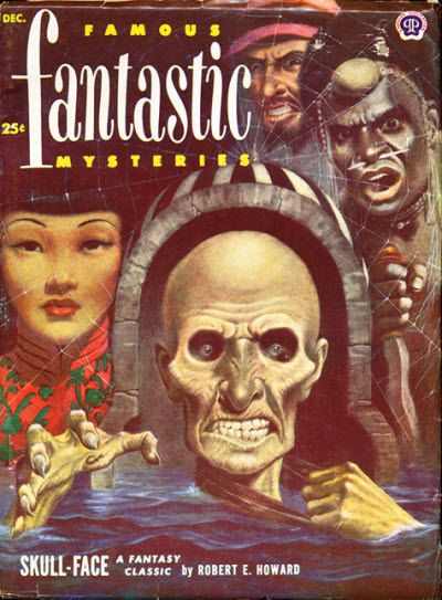 Lawrence Sterne Stevens's Covers Art Lawrence Sterne Stevens, FFM 52-12, Skull-Face by Robert E. Howard.