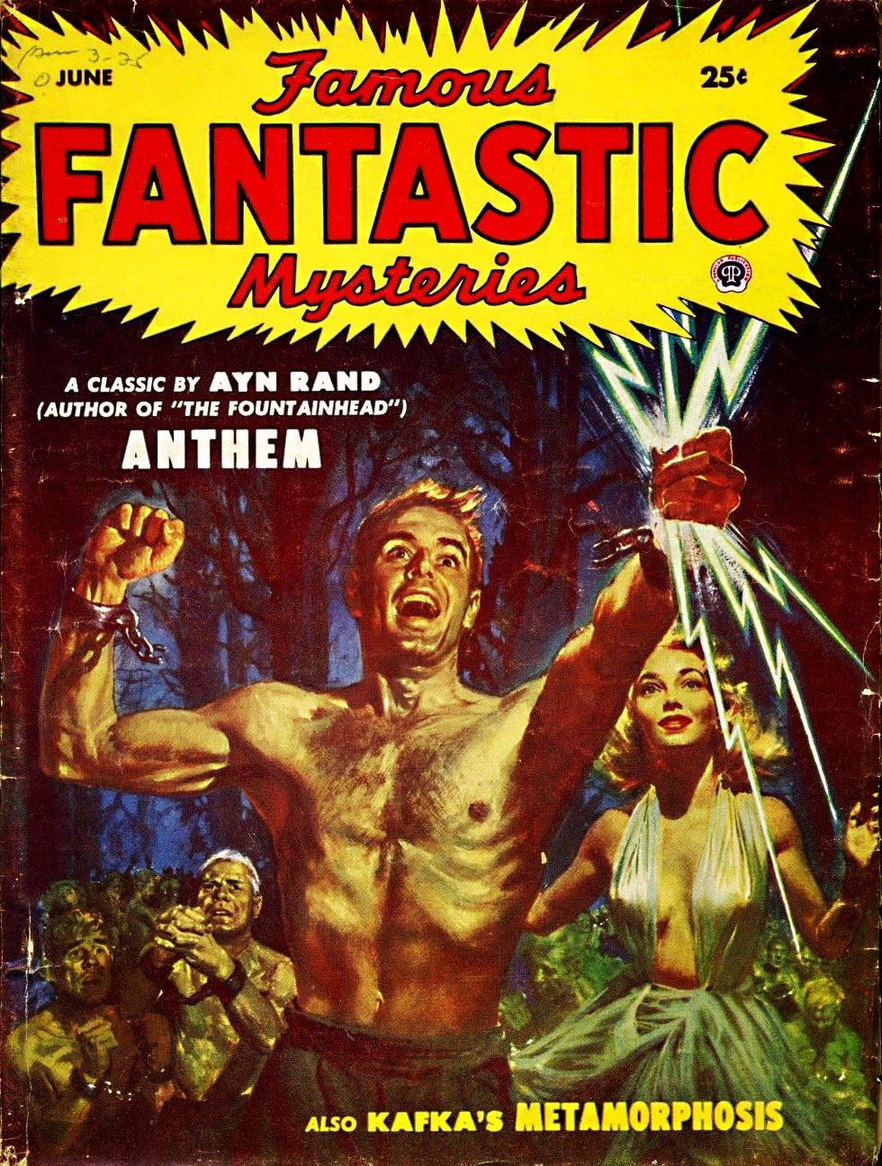 Lawrence Sterne Stevens's Covers Art Lawrence Sterne Stevens, FFM 53-06, Anthem by Ayn Rand.