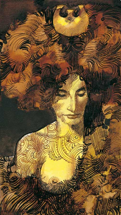 Sergio Toppi's visual Art Les Tarots des Origines