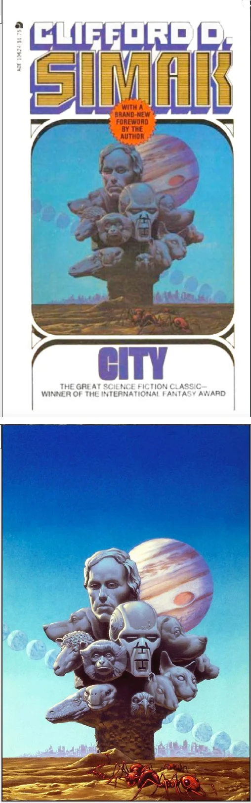 Michael Whelan's Covers Art MICHAEL WHELAN - City by Clifford D. Simak - 1976 Ace Books