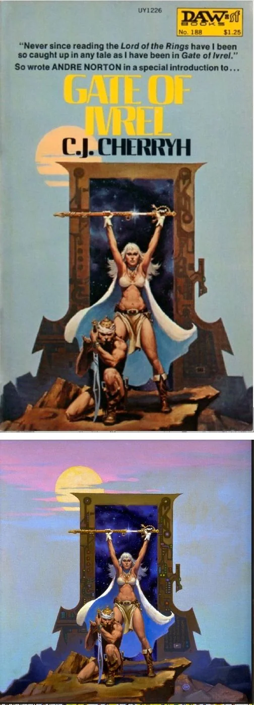 Michael Whelan's Covers Art MICHAEL WHELAN - Gate of Ivrel by C. J. Cherryh - 1976 DAW Books