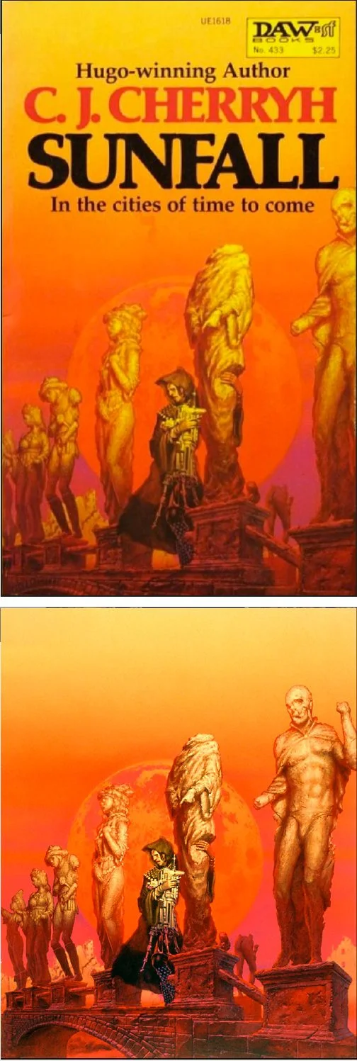 Michael Whelan's Covers Art MICHAEL WHELAN - Sunfall by C. J. Cherryh - DAW Books - cover by isfdb