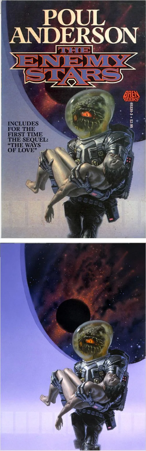 Michael Whelan's Covers Art MICHAEL WHELAN - The Enemy Stars by Poul Anderson - 1987 Baen Books