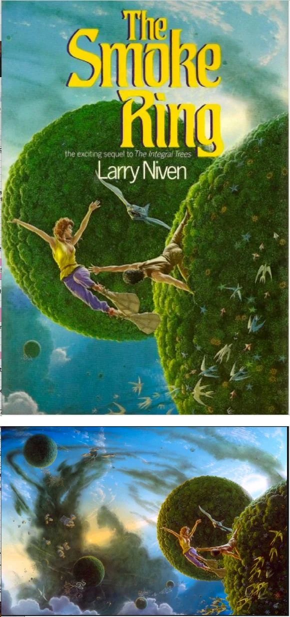 Michael Whelan's Covers Art MICHAEL WHELAN - The Smoke Ring by Larry Nivin - 1987 Del Rey Books