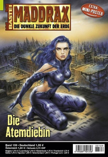 Maddrax 109: The Air Thief by Bernd Frenz, 2004-03-23. Cover by Luis Royo.