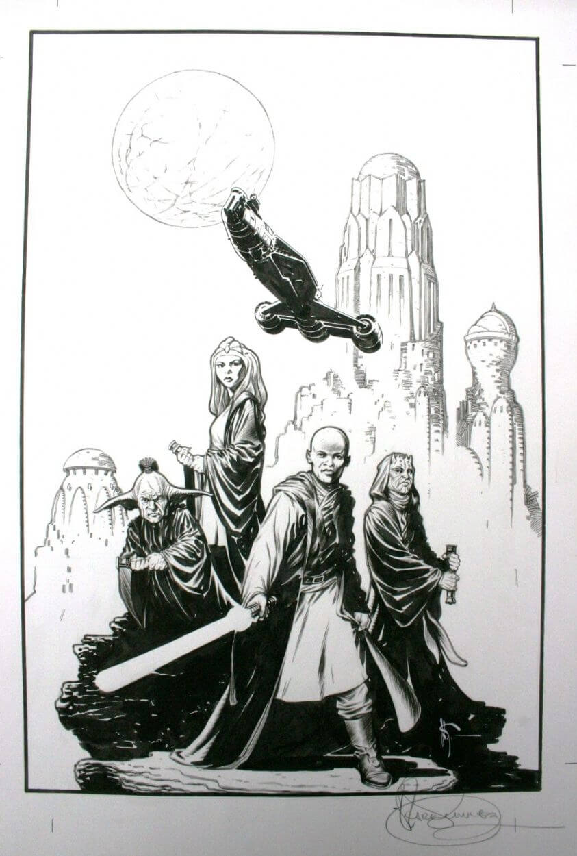 Mark Schultz's visual Art Mark Schultz - Star Wars cover Comic Art