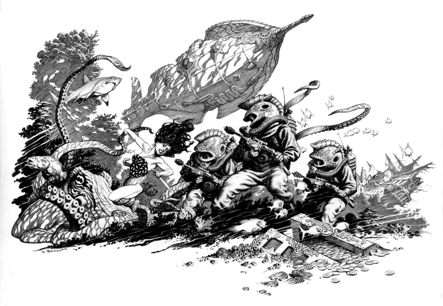 Mark Schultz's visual Art Mark Schultz: 20,000 Leagues Under the Sea