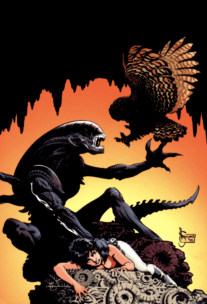 Mark Schultz's visual Art Mark Schultz, Aliens Apocalypse: The Destroying Angels 3/4, 1999.