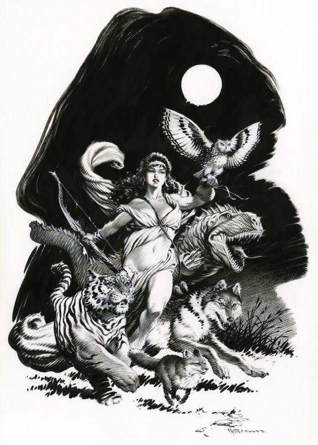 Mark Schultz's visual Art Mark Schultz, Artemis.
