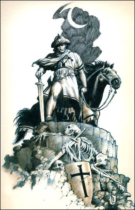 Mark Schultz's visual Art Mark Schultz, Crusader, Various Drawings Vol. 1, p.19.