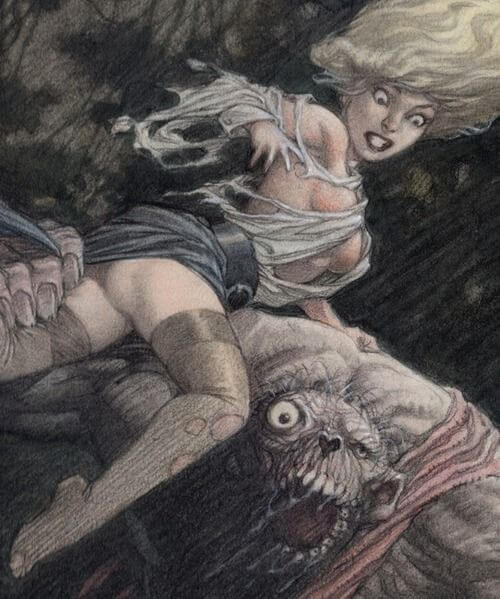 Mark Schultz's visual Art Mark Schultz, Horrorgasmo (cropped version of Monster Men).
