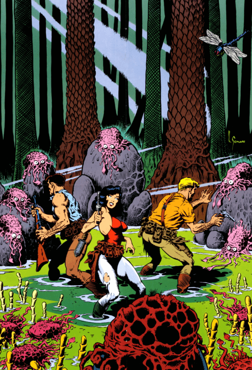 Mark Schultz's visual Art Mark Schultz, cover art for Death Rattle #8.