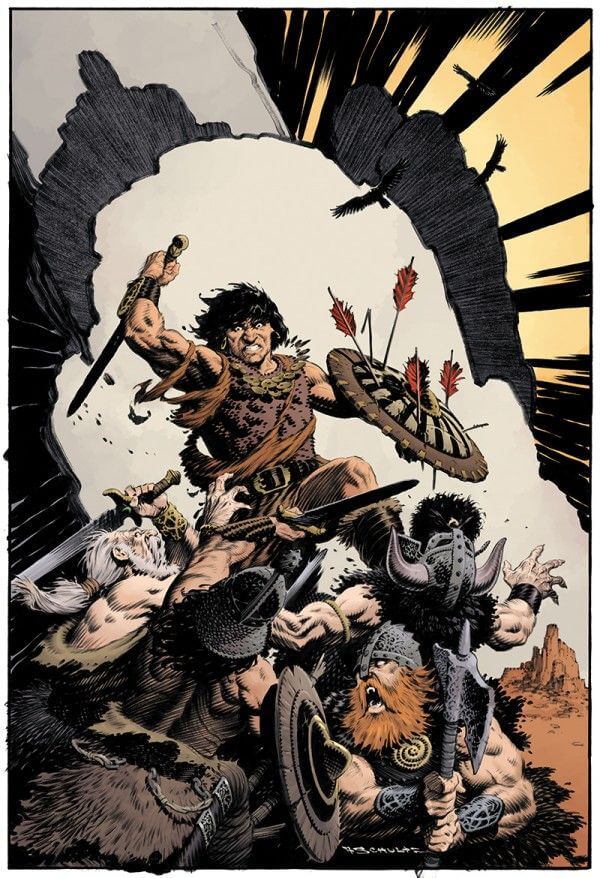 Mark Schultz's visual Art Mark Schultz, variant cover art for Conan the Slayer #1, Dark Horse.