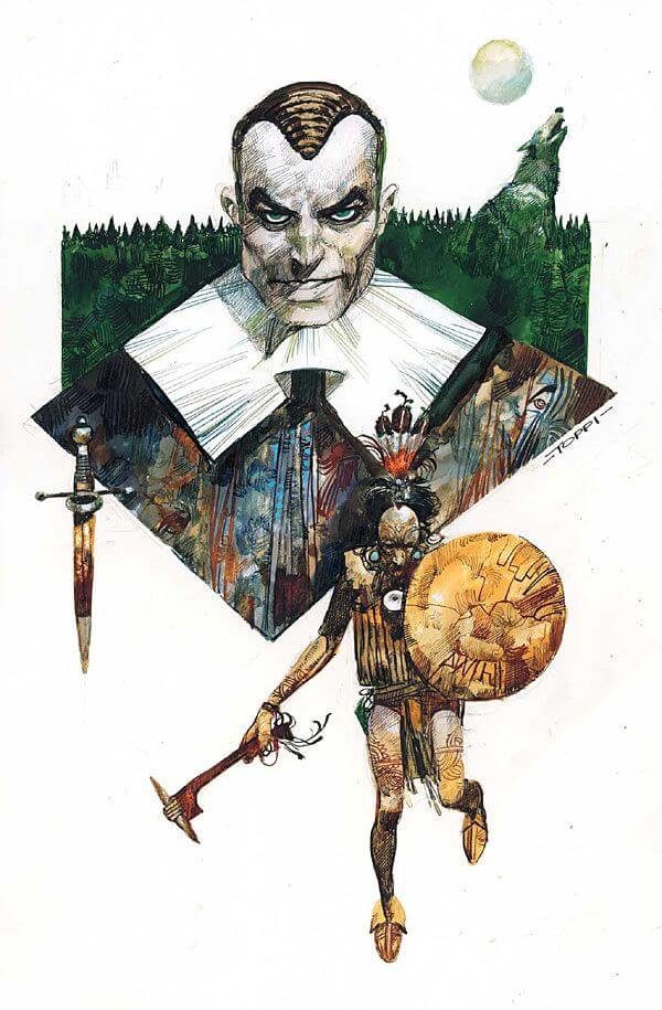 Sergio Toppi's visual Art Marvel 1602: New World - Sergio Toppi